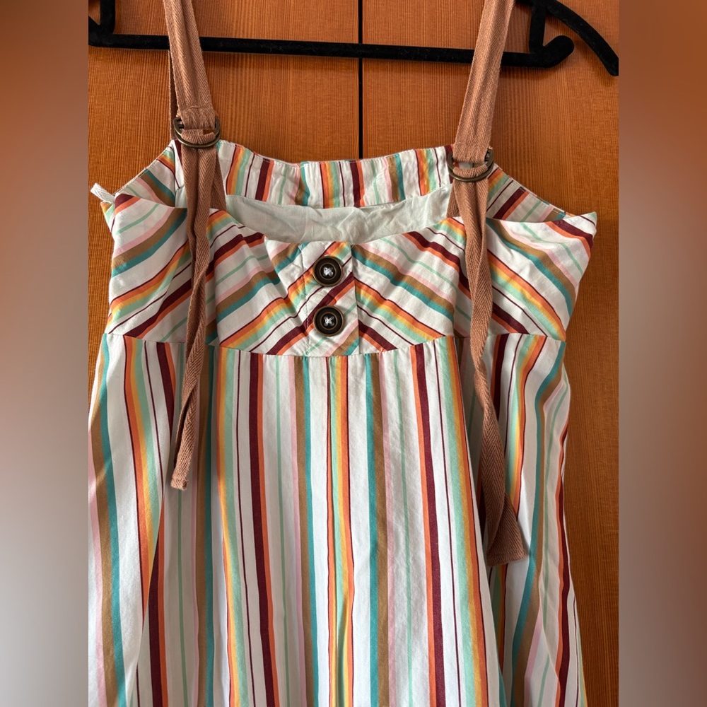 Anthropologie Maeve Square Neck Striped Midi Dress - Picture 10 of 10